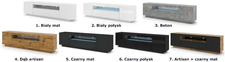 Szafka Pod Czarny Tv Wisząca Lub Stojąca Połysk L5-H89