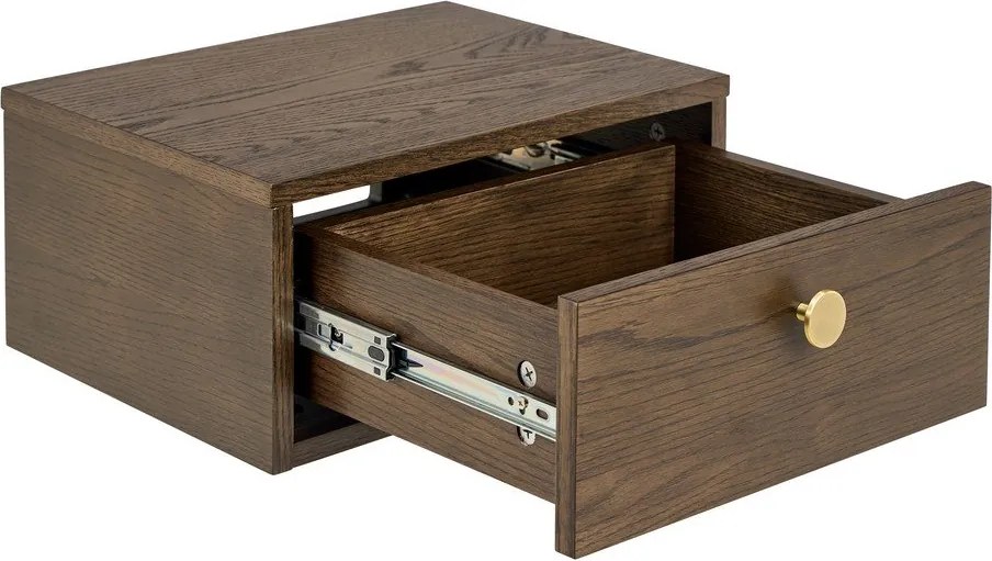 Szafka nocna w dekorze dębu w ciemnym naturalnym kolorze Monfort – Actona