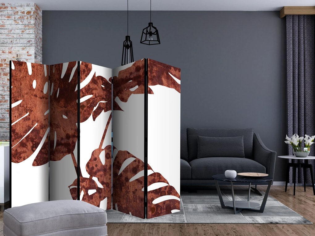 Parawan akustyczny Liście 225x172 cm 3-częściowy wielokolorowy ARTGEIST B