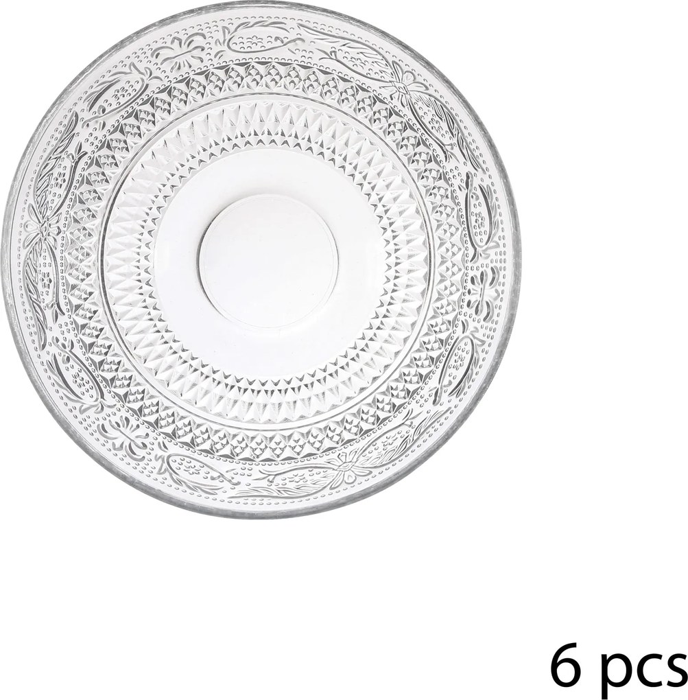 Zastawa stołowa dla 6 osób, wzór kryształu, 18 elementów