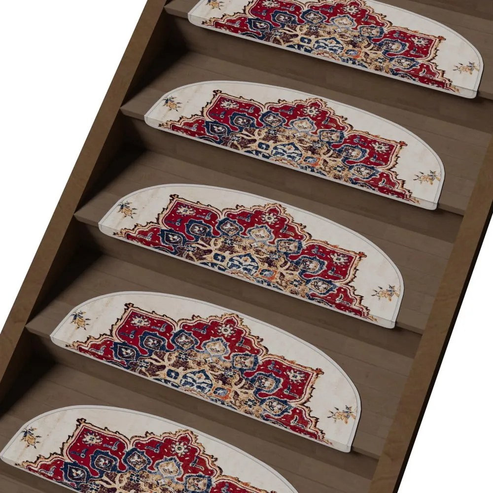Dywaniki na schody zestaw 16 szt. 20x65 cm Floral Path – Vitaus