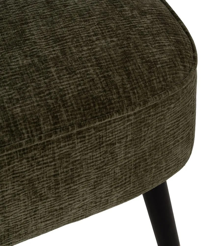 Zielona sofa z tkaniny szenilowej 134 cm Glam – Ixia