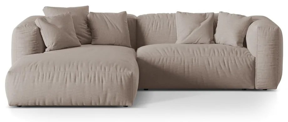 Beżowy narożnik modułowy (lewostronny) Martina – Micadoni Home