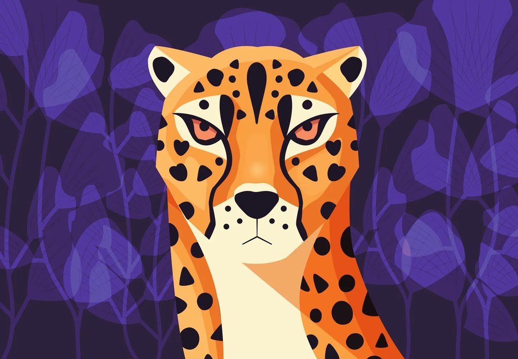 Fototapeta - Gepard, grafika (196x136 cm)