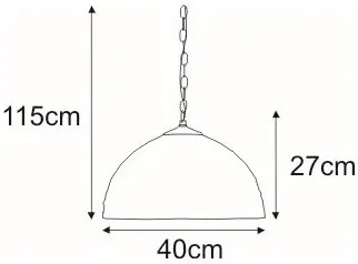 Dekoracyjna lampa wisząca witrażowa - S1001-Mafira