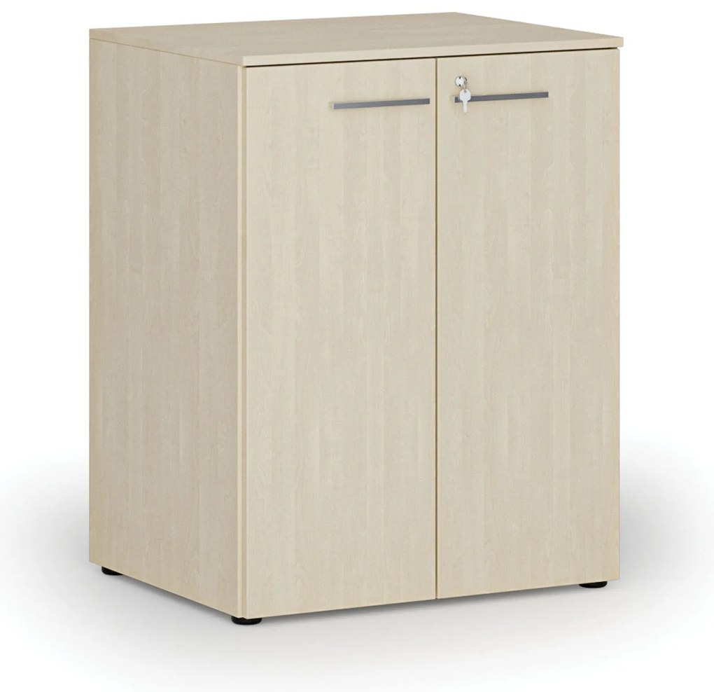 Szafa biurowa z drzwiami PRIMO WOOD, 2 półki, 800 x 640 x 1027 mm, brzoza
