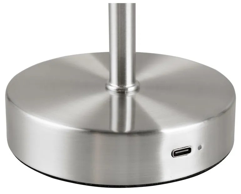 Lampa stołowa LED w kolorze srebra ze ściemniaczem (wys. 30 cm) Jeff – Reality