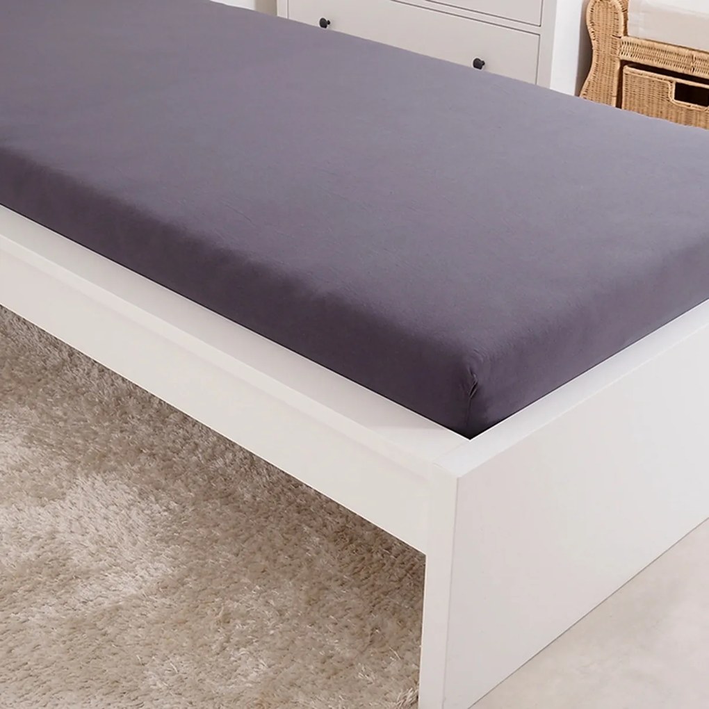 4Home prześcieradło jersey Mako antracyt, 180 x 200 cm