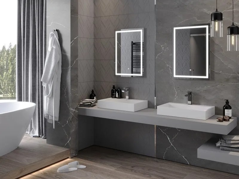 Mexen Miko lustro łazienkowe podświetlane 50 x 70 cm, LED 6000K, antypara - 9819-050-070-611-00