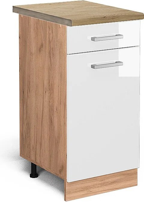 Szafka dolna do kuchni biały wysoki połysk 40x60x81.6 r-line