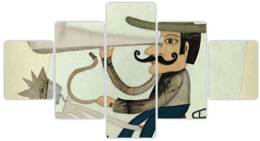 Obraz - Astronom na rowerze (125x70 cm)