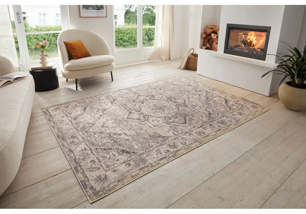 Szarobeżowy dywan 80x120 cm Terrain Designer Sand – Hanse Home