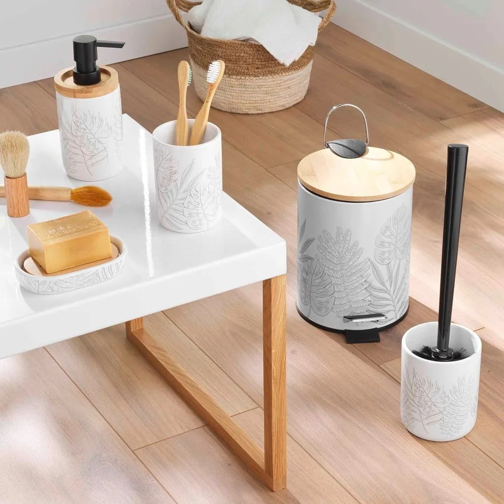 Biały dozownik do mydła ceramiczny Amber – douceur d'intérieur