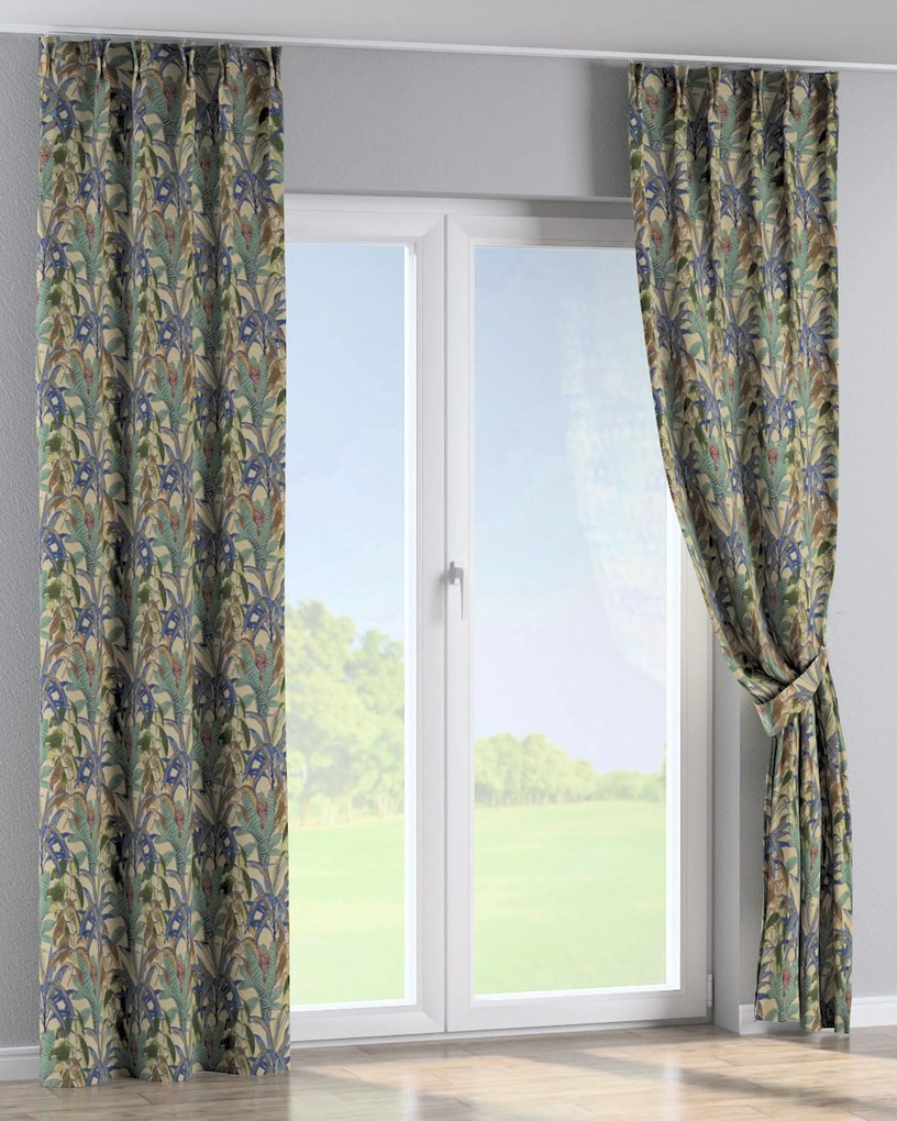 Zasłona na haczykach flex podwójnych kolor wielokolorowy tkanina strukturalna, wzorzysta