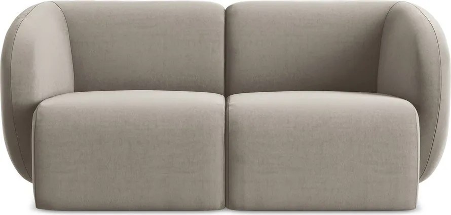 Jasnobrązowa aksamitna sofa 174 cm Lani – Makamii