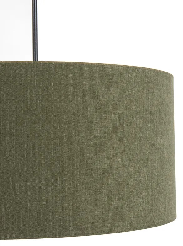 Lampa wisząca czarna z zielonym kloszem 50 cm - Combi 1 Nowoczesny Oswietlenie wewnetrzne