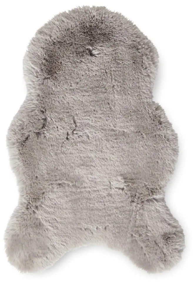 Jasnoszara syntetyczna skóra 60x90 cm Super Teddy – Think Rugs