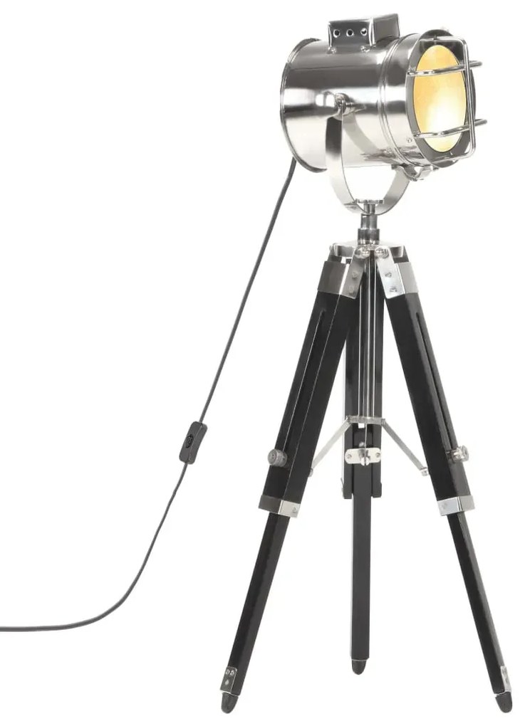 Czarna lampa stojąca drewniana z ruchomym kloszem - 6X EX190 N7-Z38