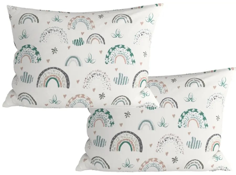 Zestaw 2 szt. dekoracyjnych poszewek na poduszkę RAINUBI 40x60 cm, biała