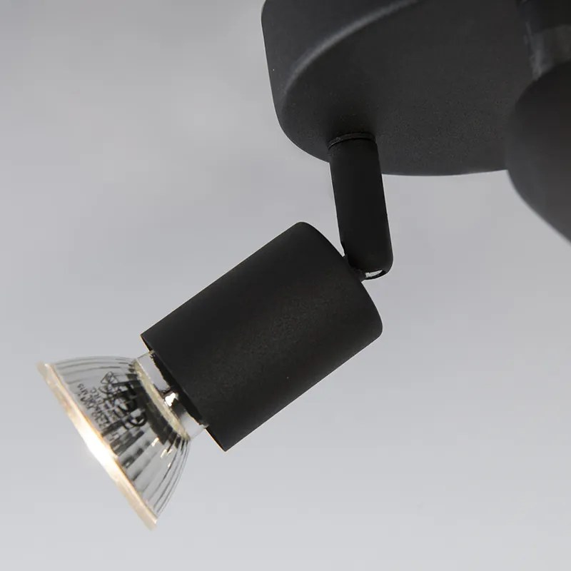 Industrialny reflektor czarny, regulowany, okrągły, 3-punktowy - Jeany