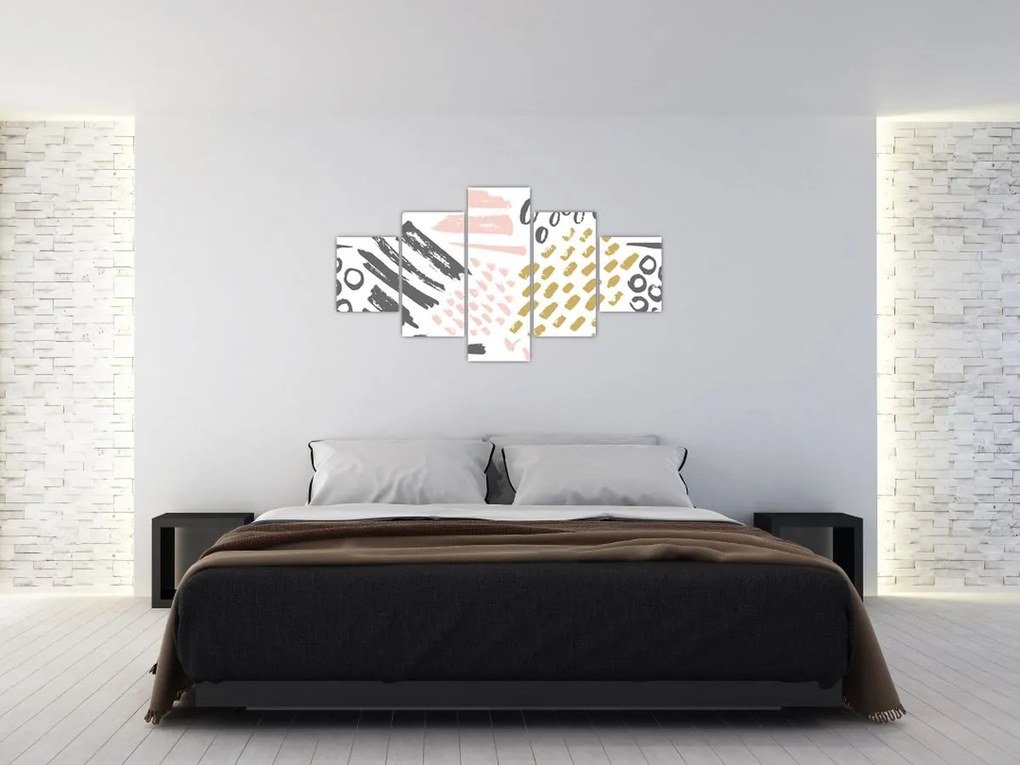Obraz - Uderzenia abstrakcyjne (125x70 cm)