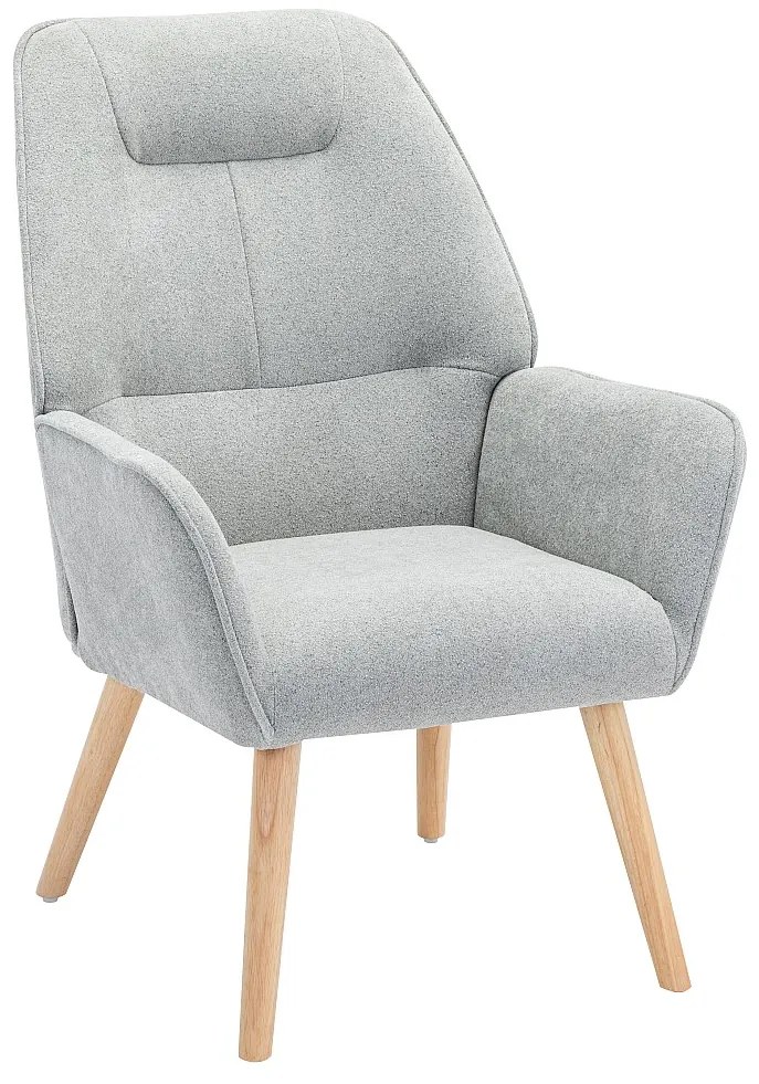 Fotel tapicerowany szary - OSIMO