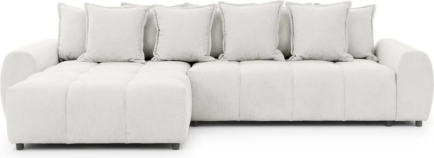 Biały narożnik (lewostronny/z szezlongiem) Albane – Ropez