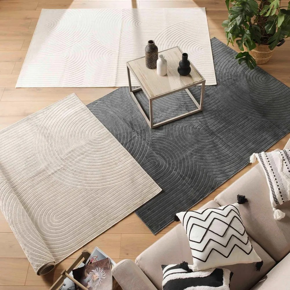 Biały bawełniany dywan 140x200 cm Geode – douceur d'intérieur