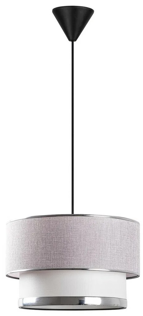 Lampa wisząca Cake - jasnoszara, srebrna