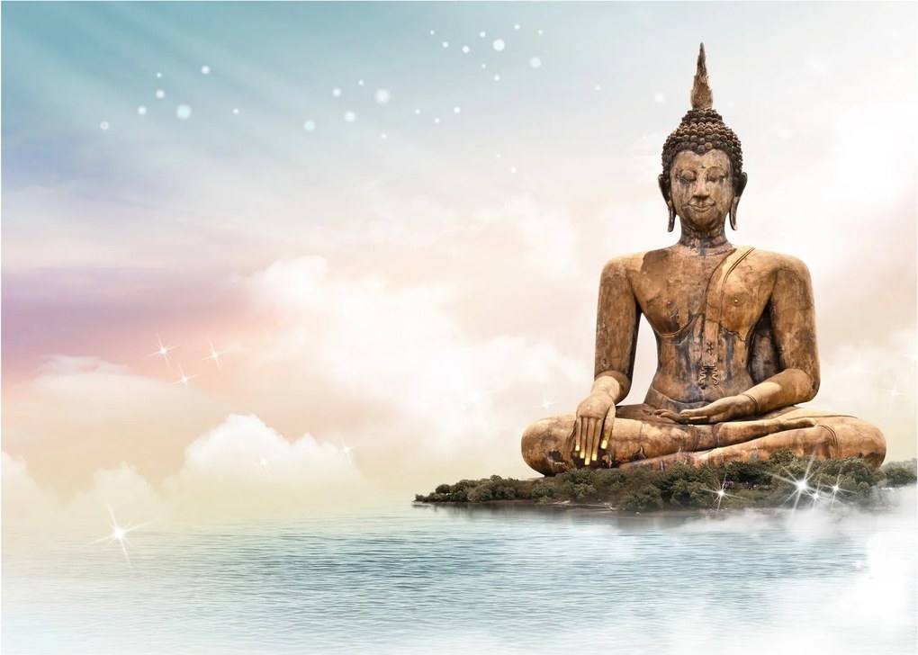 Obraz - Budda nadzorujący ziemię (70x50 cm)