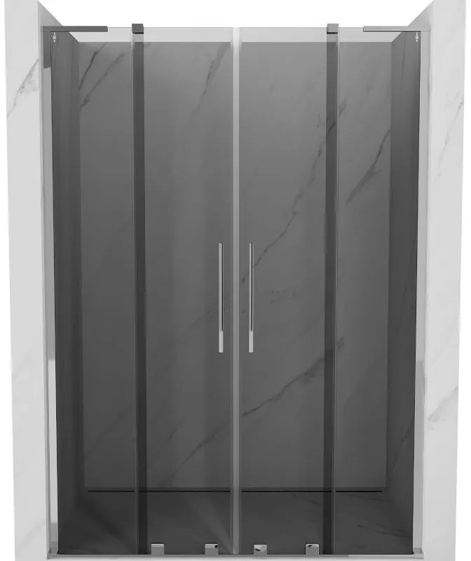 Mexen Velar L Duo drzwi prysznicowe rozsuwane 150 cm, grafit, chrom - 871-150-003-42-01