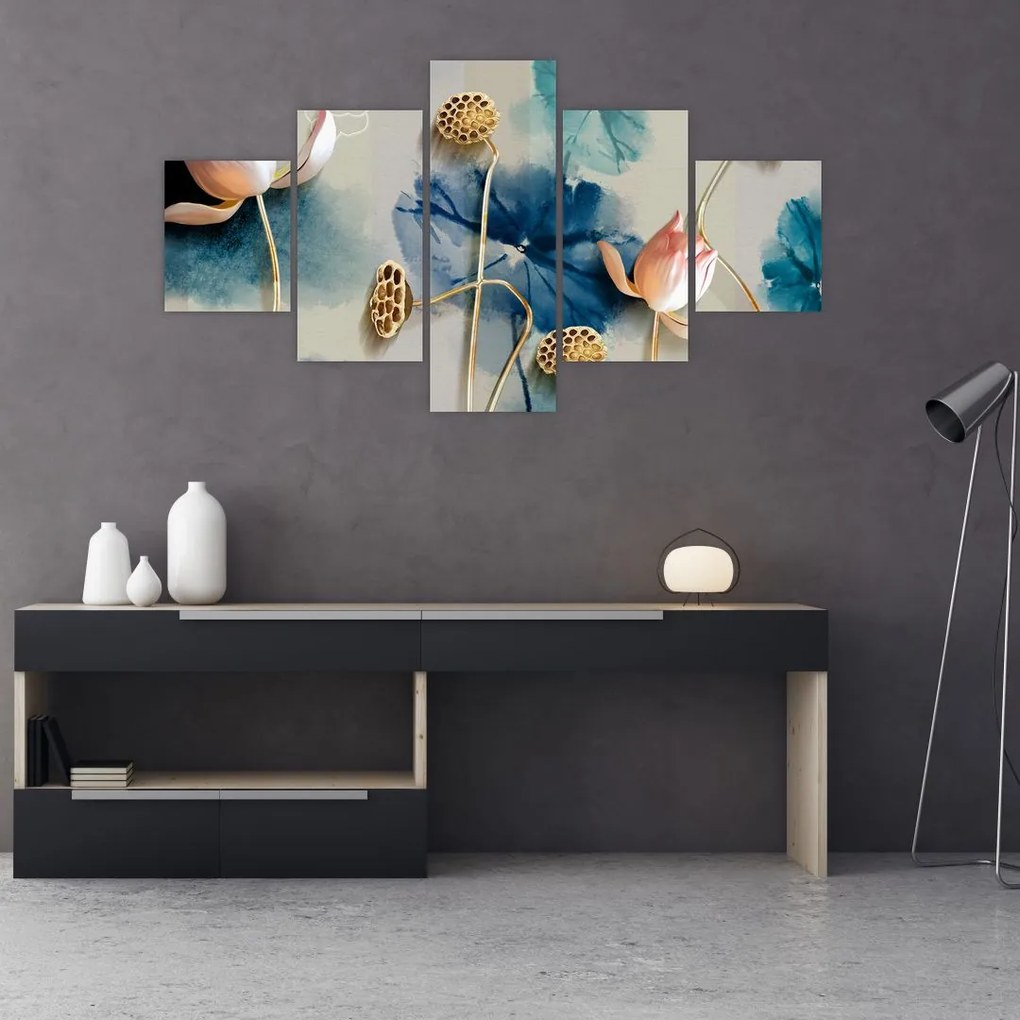 Obraz z kwiatami (125x70 cm)