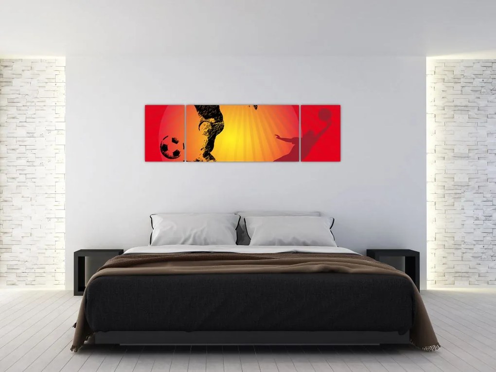 Obraz - Piłka nożna (170x50 cm)