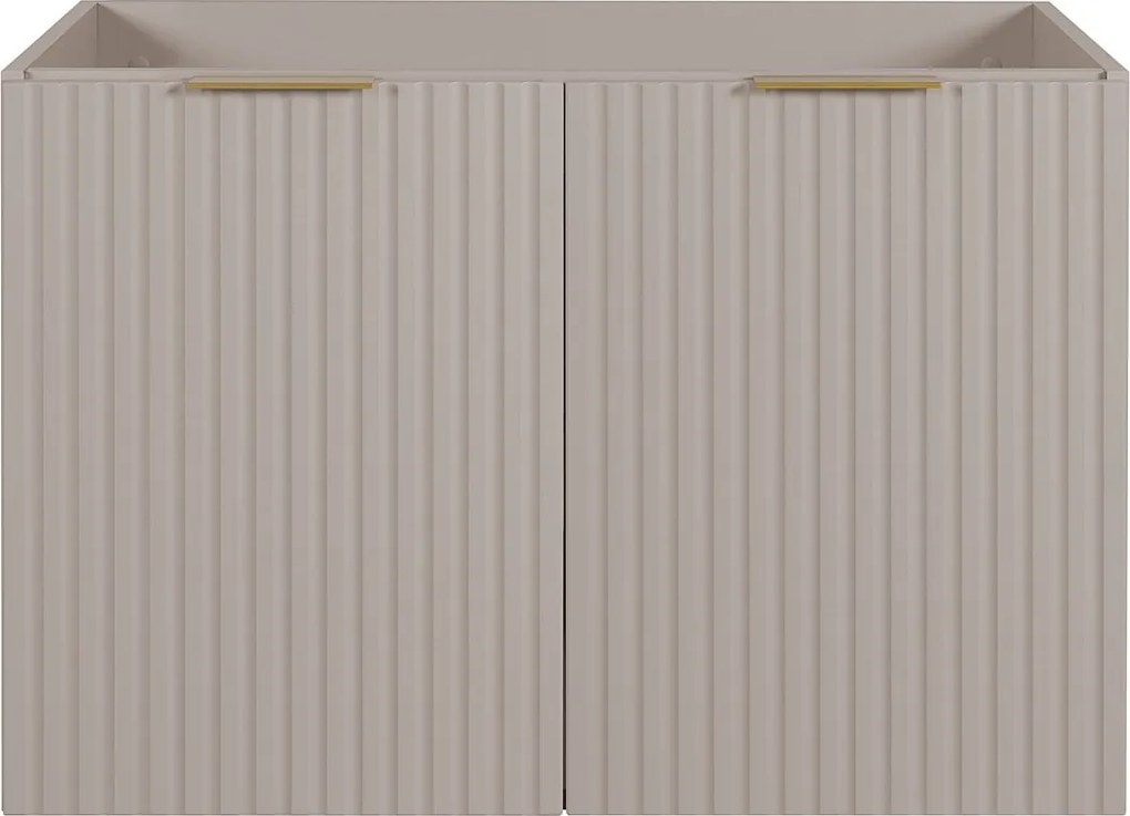 Szafka łazienkowa z drzwiami, Kaszmir + złoty uchwyt, 80 x 57 x 46 cm