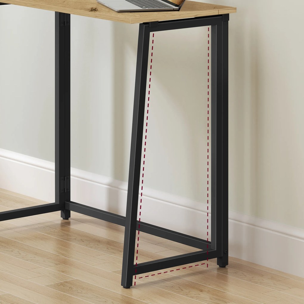 Składane biurko ZARIMO 80x40 cm, dąb artisan