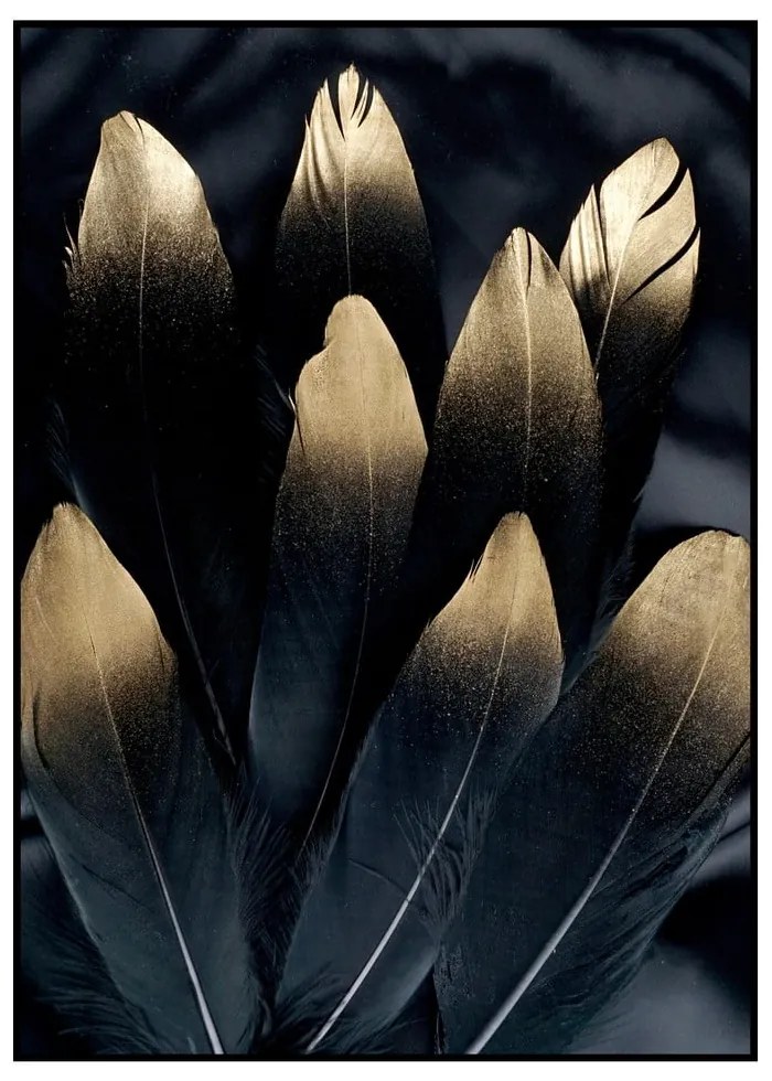 Obraz 30x40 cm Golden Feather – Malerifabrikken