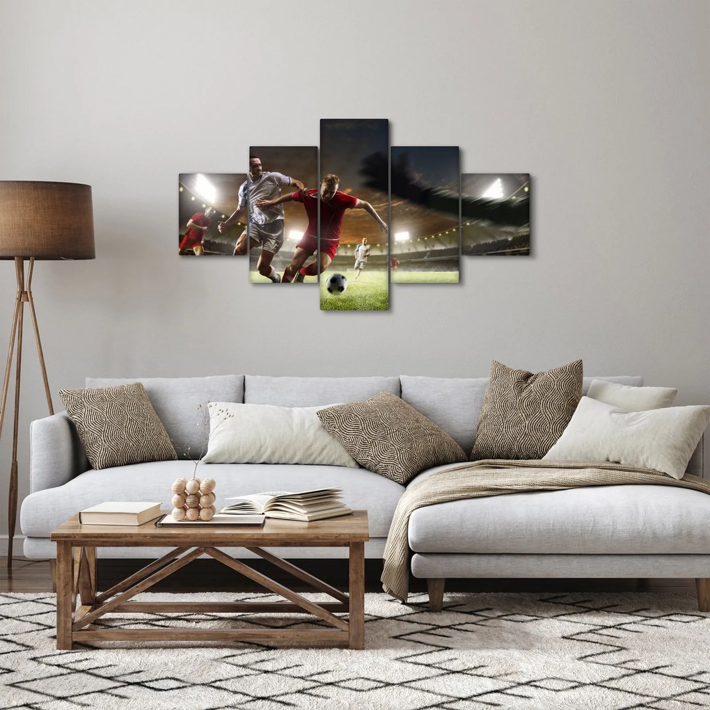 Obraz - Piłkarze w akcji (125x70 cm)