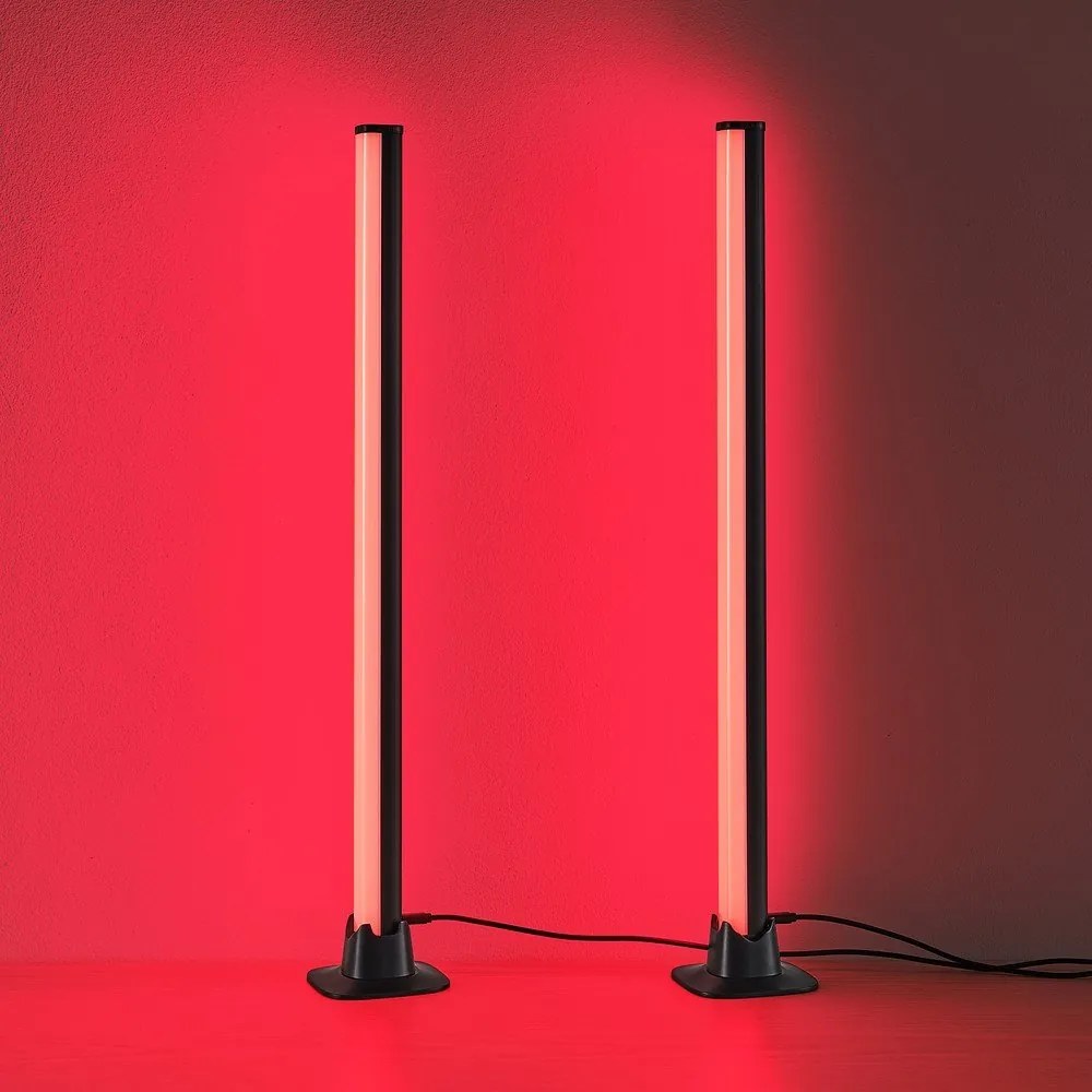 Czarna metalowa lampa stołowa LED (wysokość 55 cm) Boy – Reality