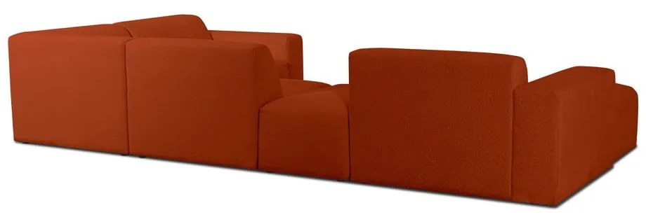 Ceglasty narożnik z materiału bouclé (w kształcie litery U) Roxy – Scandic