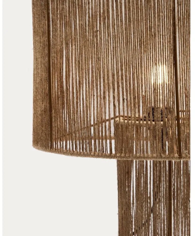 Lampa stołowa w naturalnym kolorze z kloszem z juty (wysokość 54 cm) Pontos – Kave Home