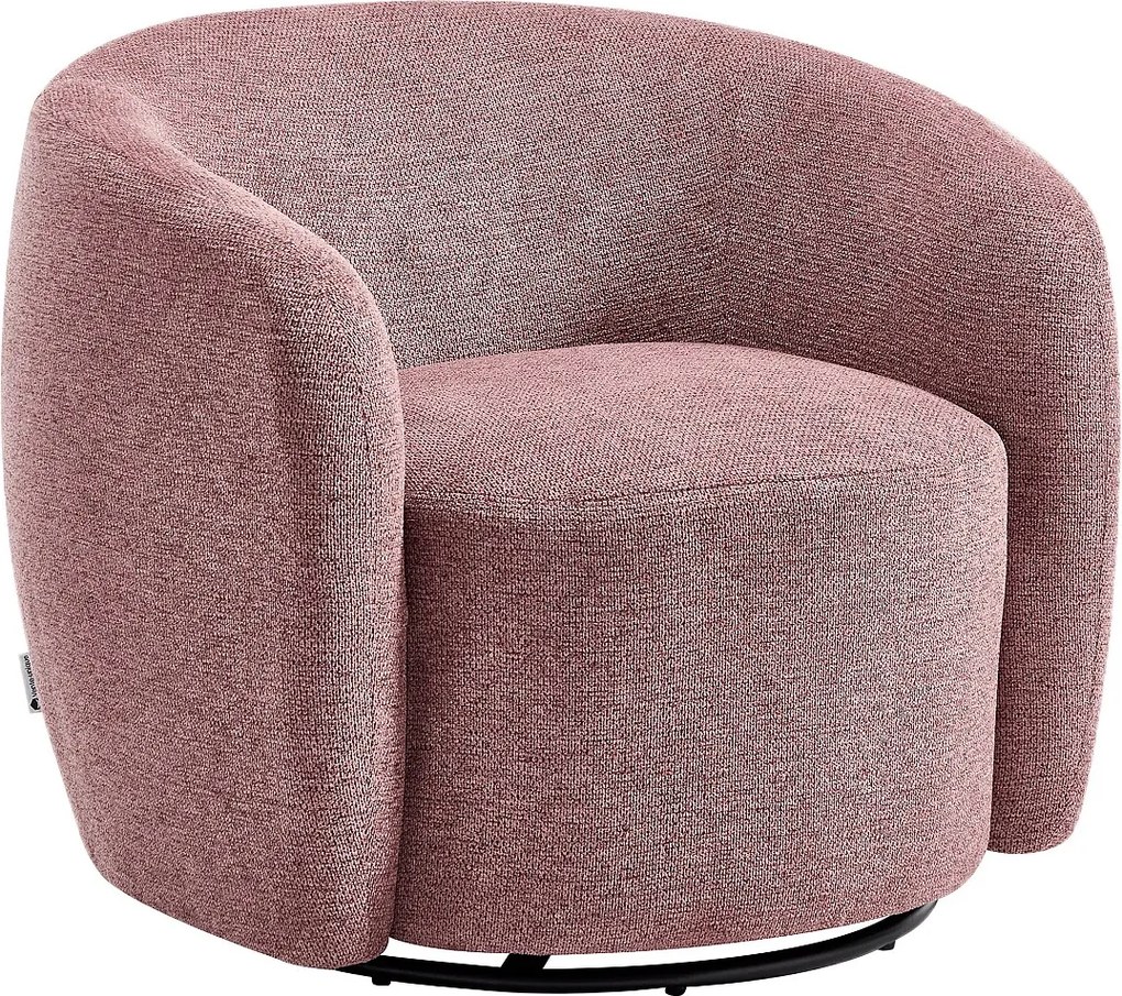 Fotel z czerwonej teksturowanej tkaniny VEREIDE