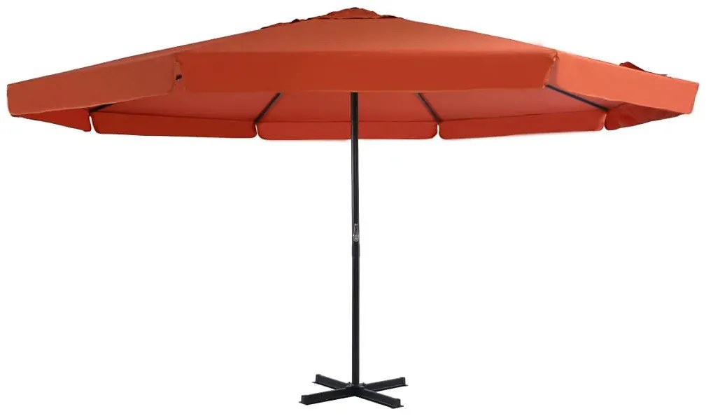 Okrągły w kolorze parasol ogrodowy terakoty D7-L05