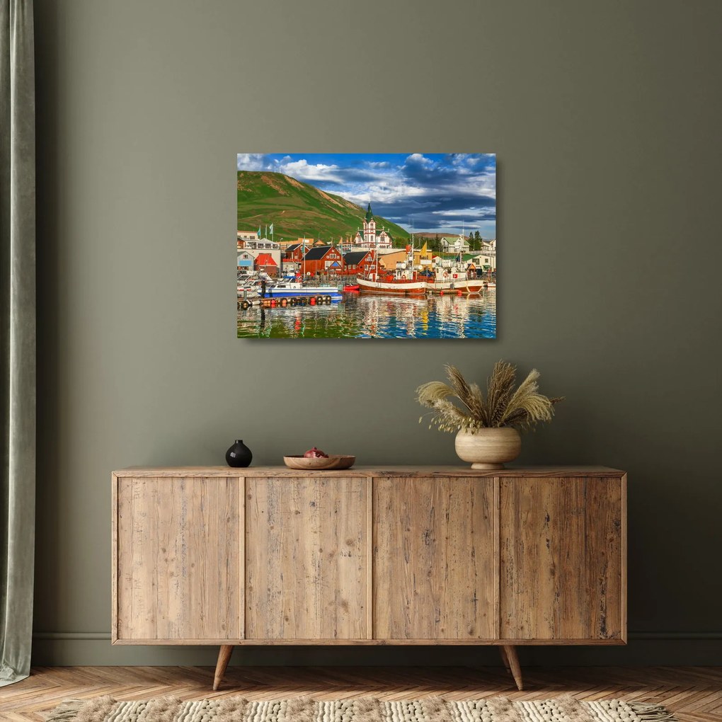 Obraz na szkle - Húsavík (70x50 cm)
