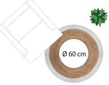 Dywan z juty okrągły, Ø 120 cm