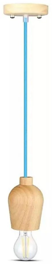 Żyrandol na lince 1xE27/60W/230V niebieski