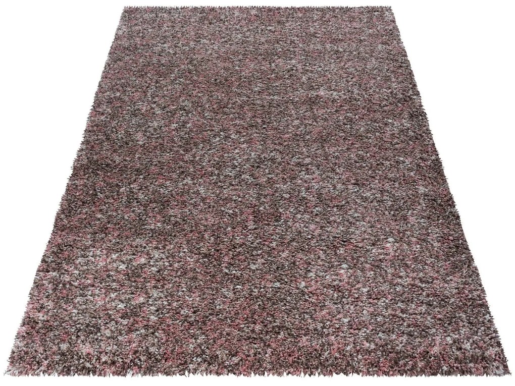 Dywan shaggy Enjoy jasny różowy wielokolorowy 140 cm x 200 cm