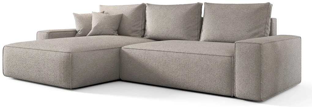 Szary narożnik z pojemnikiem na pościel A2-T52