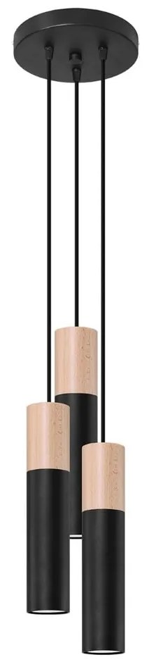 Czarna lampa wisząca ø 6 cm Paul – Nice Lamps
