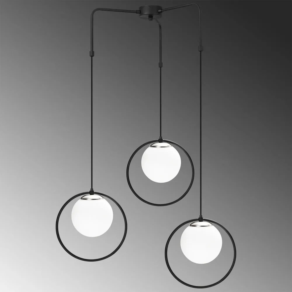 Czarna metalowa lampa wisząca Opviq lights Nazarios