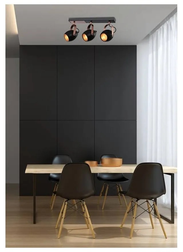 Czarna lampa sufitowa 13x46 cm Anica – Candellux Lighting